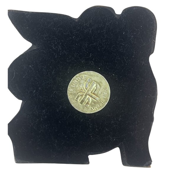 Merrill Lynch Bull Logo Solid Brass Paperweight With Black Enamel Detailing - 2. - Picture 4 of 4